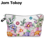 Floral 3D Print Makeup Bag Cosmetic Organizer Travel Case