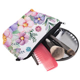 Floral 3D Print Makeup Bag Cosmetic Organizer Travel Case
