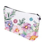 Floral 3D Print Makeup Bag Cosmetic Organizer Travel Case