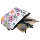Floral 3D Print Makeup Bag Cosmetic Organizer Travel Case