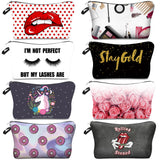 Printed Makeup Bag Organizer Pouch for Travel Cosmetic Bag