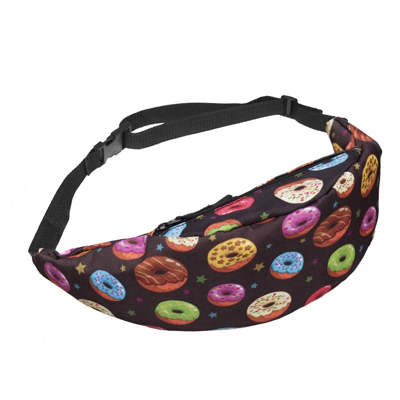 Colorful Waist Pack Fanny Pack Bum Bag Donuts Money Belt