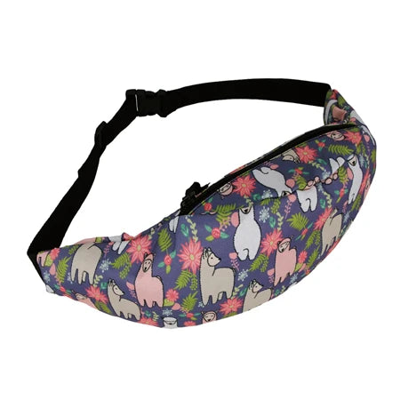 Colorful Waist Bag For Men Fanny Packs Style Belt Bag Alpaca Women Waist Pack
