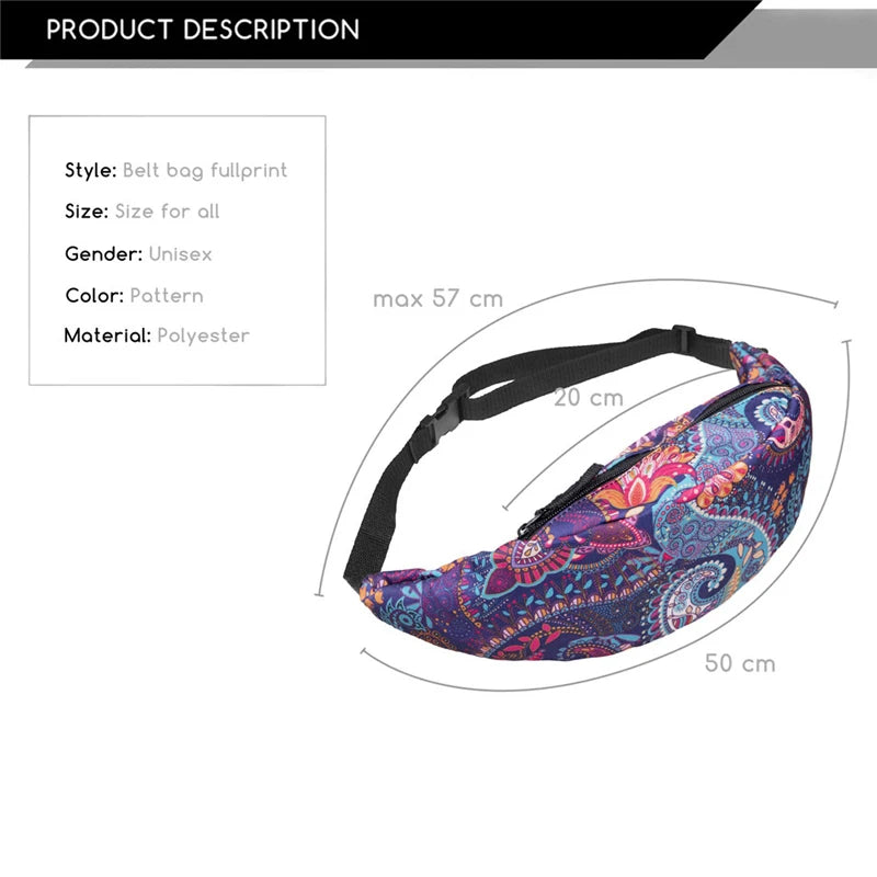 Colorful Waist Bag Fanny Packs Style Belt Bag Women Waist Pack