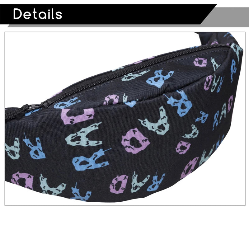 Colorful Waist Pack For Men Fanny Pack Style Bum Bag RAD letters Women