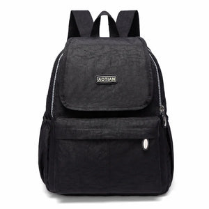Women High Nylon Backpack Travel Shoulder Bag Female Daypack Casual Rucksack