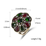 Joyme Druzy Pendants Gold Long Clip Earrings Flower Acrylic Colar Party