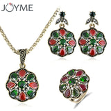 Joyme Druzy Pendants Gold Long Clip Earrings Flower Acrylic Colar Party