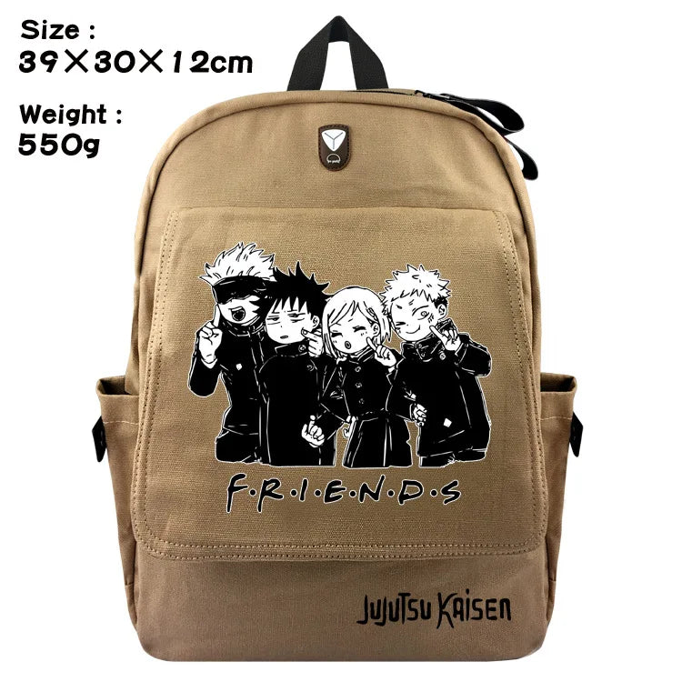 Jujutsu Kaisen Canvas Rucksack Backpack Student Schoolbag Bag Travel