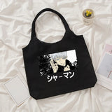 Jujutsu Kaisen Canvas Tote Bag - Anime Harajuku Shopper Bag for Women