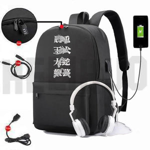 Jujutsu Kaisen Yuji Itadori Backpack USB Charging School Bag