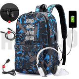 Jujutsu Kaisen Yuji Itadori Backpack USB Charging School Bag