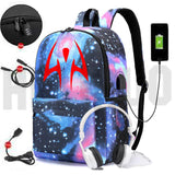 Jujutsu Kaisen Yuji Itadori Backpack USB Charging School Bag