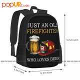 Firefighter Who Loves Beer Backpack