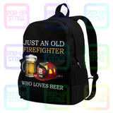 Vintage Firefighter Beer Backpack - Large Capacity