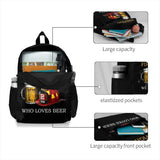 Vintage Firefighter Beer Backpack - Large Capacity