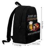 Vintage Firefighter Beer Backpack - Large Capacity