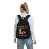 Vintage Firefighter Beer Backpack - Large Capacity