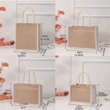 Jute Tote Bags Burlap Handbag Reusable Beach Shopping Grocery Bag