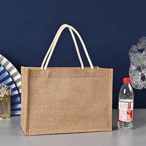 Jute Tote Bag Large Capacity Travel Organizer