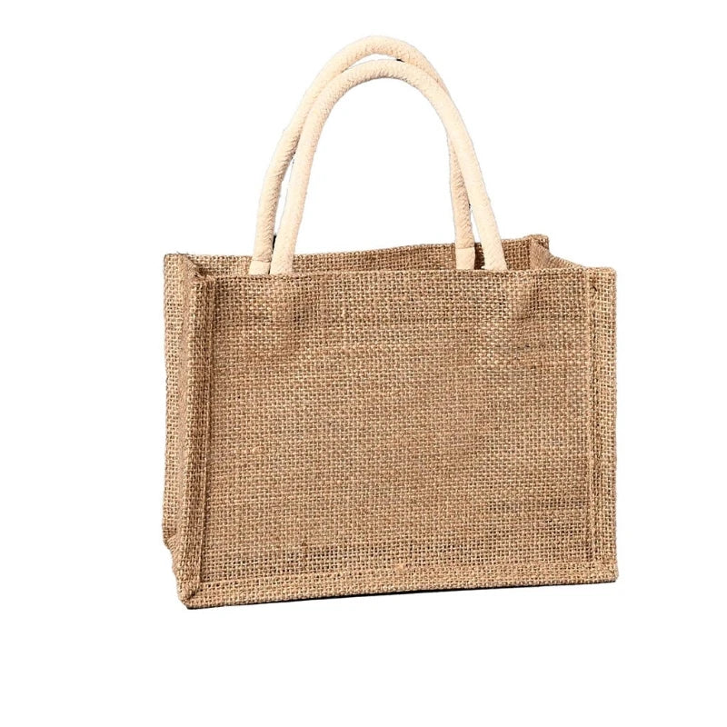 Jute Tote Bag Large Capacity Travel Organizer