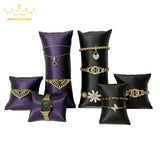 Watch Bracelet Display Stand Storage Pillow Brushed Pu Leather