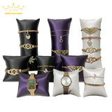 Watch Bracelet Display Stand Storage Pillow Brushed Pu Leather