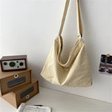 Women's Large Canvas Shoulder Bag Crossbody School Travel Purse