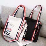 Girl Letter Canvas Tote School Shoulder Bag Purse Crossbody Bag