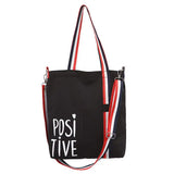 Girl Letter Canvas Tote School Shoulder Bag Purse Crossbody Bag