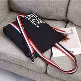 Girl Letter Canvas Tote School Shoulder Bag Purse Crossbody Bag