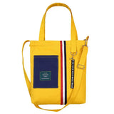 Patchwork Canvas Tote Shopping Bag with Removable Chain Strap