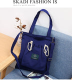 Canvas Crossbody Bag Eco Reusable Tote Bag Student Bag