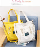 Canvas Crossbody Bag Eco Reusable Tote Bag Student Bag