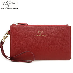 Women Long Leather Wallet Zipper Clutch Purse with Strap