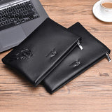 KANGAROO Men Clutch Bag Leather Long Purse Password Money Bag Business