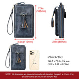 Engraved Mini Crossbody Shoulder Bag Women Cell Phone Pocket Lady Purse Clutch