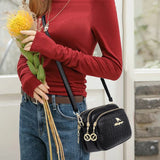 Fashionable Multi-Layer Leather Messenger Bag