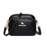 Fashionable Multi-Layer Leather Messenger Bag