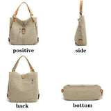 Canvas Shoulder Crossbody Bag for Women Summer Travel Handbag
