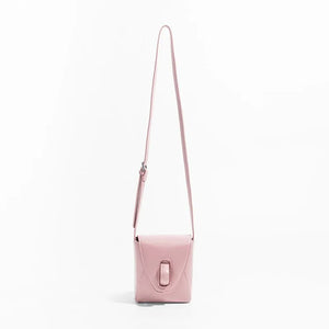 Mini Korean Silver PU Women Crossbody Saddle Bag