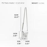 Mini Korean Silver PU Women Crossbody Saddle Bag