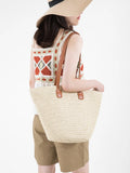 Summer Straw Beach Bag Solid Casual Shopper Handbag Large Capacity