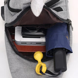 Men USB Chest Pack Casual Sling Bag