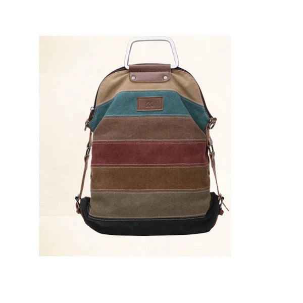 Canvas Patchwork Women Messenger Bag Multifunctional Tote Crossbody Large