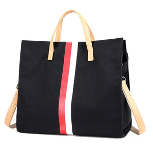 Canvas Shoulder Bag Women Stripe Crash Ladies HandBags Bolsas