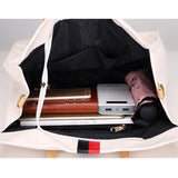 Canvas Shoulder Bag Women Stripe Crash Ladies HandBags Bolsas