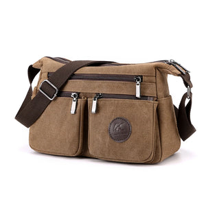 Retro Canvas Shoulder Bag Female Crossbody Handbag Unisex