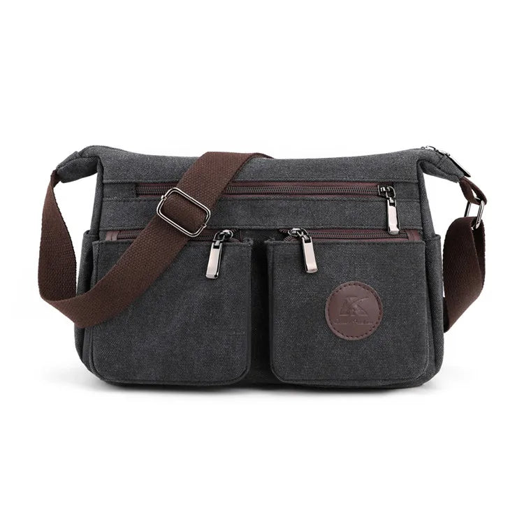 Retro Canvas Shoulder Bag Female Crossbody Handbag Unisex