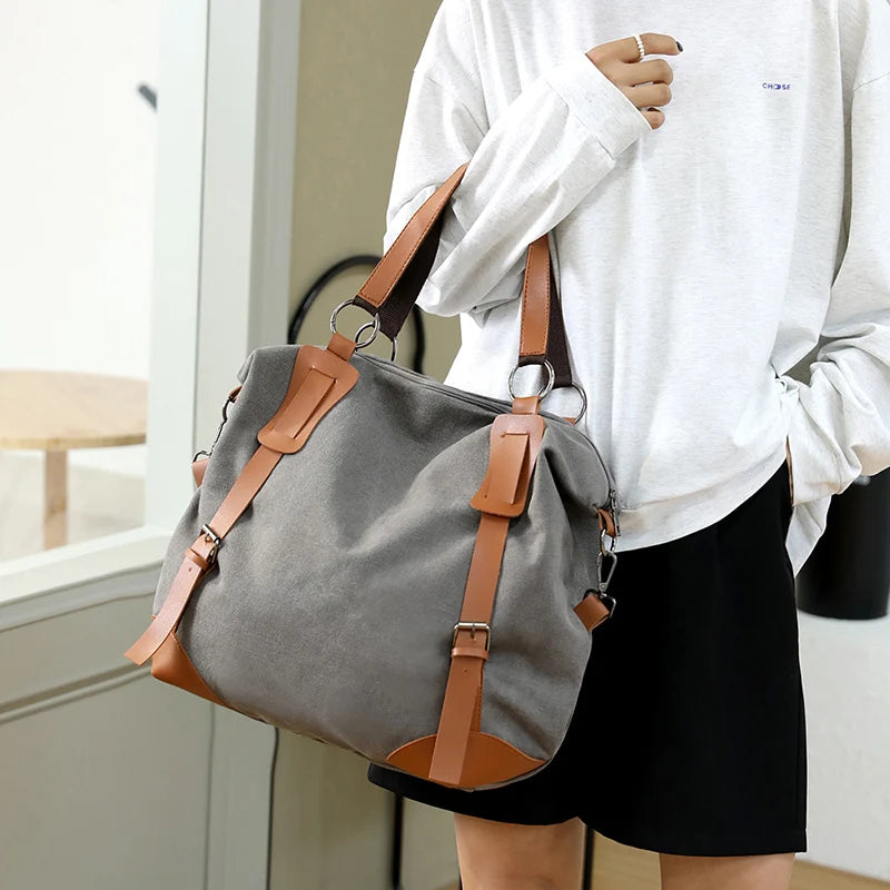 Canvas Women's Shoulder Bag Handbags Purse Vintage Crossbody bag Large Capacity